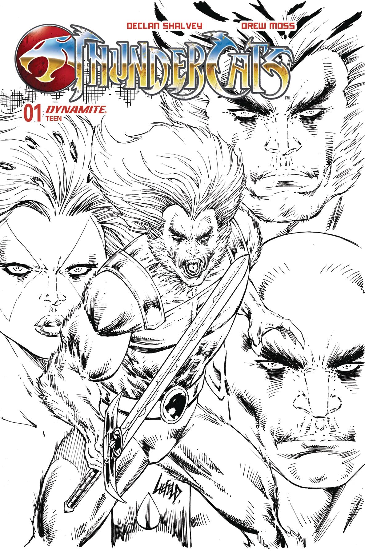 THUNDERCATS #1 CVR ZG 1:10 FOC VARIANT LIEFELD B&W