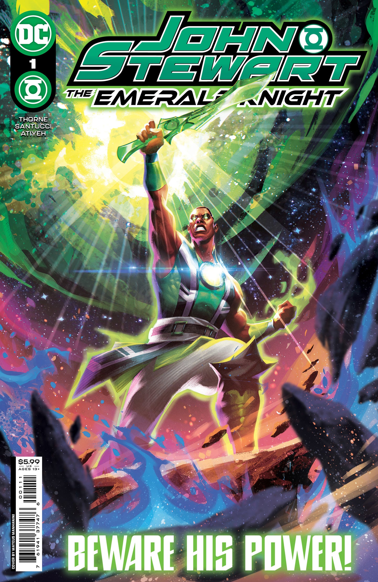 JOHN STEWART THE EMERALD KNIGHT (ONE SHOT) CVR A MANHANINI