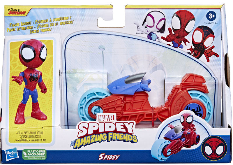 SPIDEY MOTO ACTION FIGURE AND BIKE SPIDEY / MILES / GHOST-SPIDER