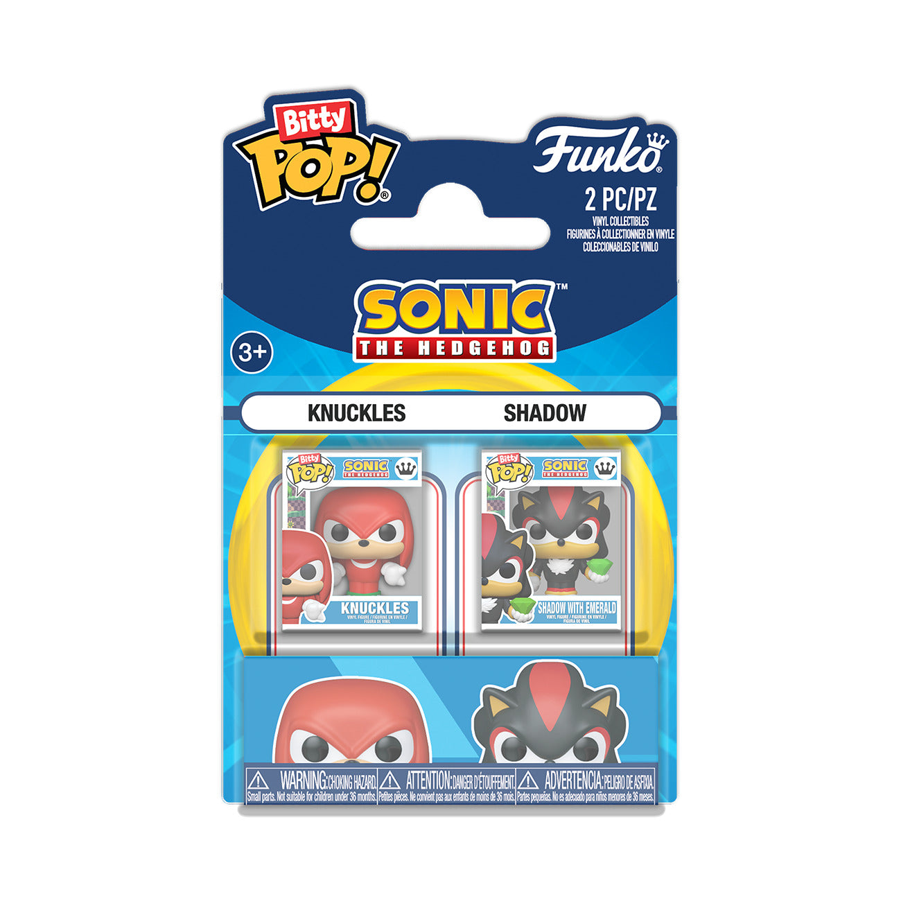 BITTY POP SONIC KNUCKLES & SHADOW 2-PK