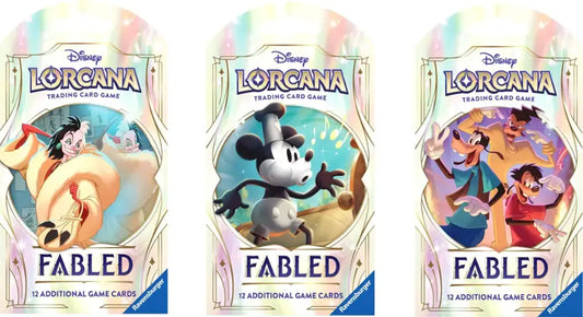 DISNEY LORCANA - SLEEVED SINGLE BOOSTER - SET 9 - FABLED (STYLES MAY VARY)