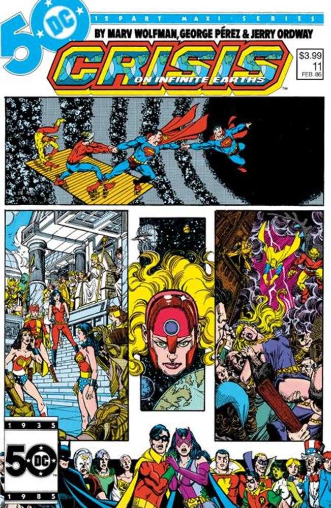 CRISIS ON INFINITE EARTHS #11 FACSIMILE EDITION COVER A GEORGE PEREZ
