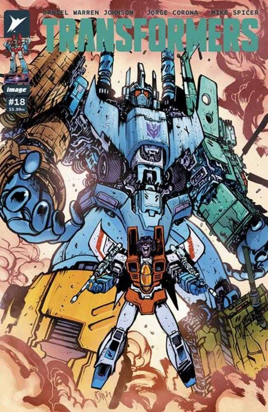 TRANSFORMERS #18 COVER A DANIEL WARREN JOHNSON & MIKE SPICER