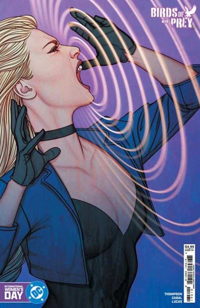 BIRDS OF PREY #19 COVER D JENNY FRISON INTERNATIONAL WOMENS DAY BLACK CANARY CARD STOCK VARIANT