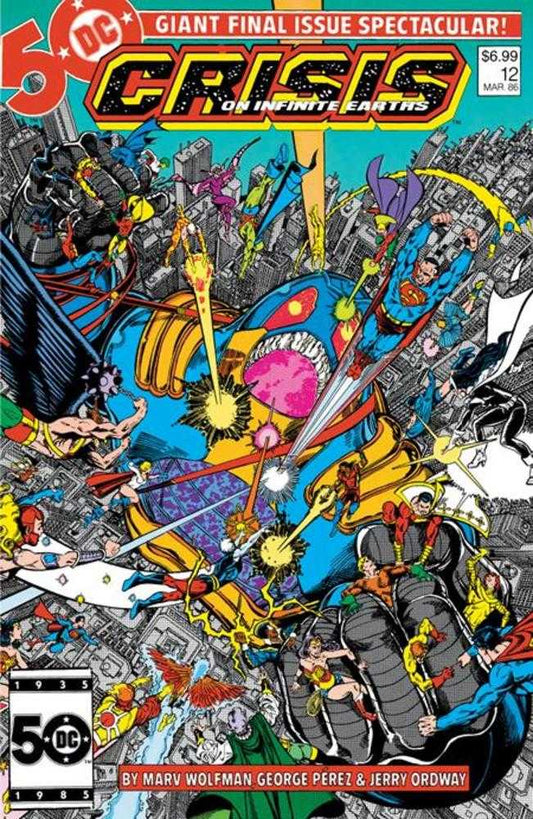 CRISIS ON INFINITE EARTHS #12 FACSIMILE EDITION COVER B GEORGE PEREZ FOIL VARIANT
