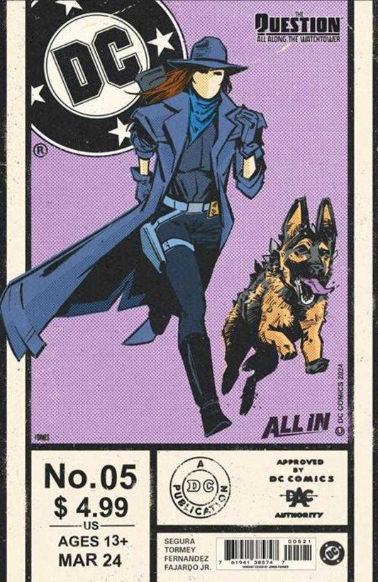 QUESTION ALL ALONG THE WATCHTOWER #5 (OF 6) COVER B JORGE FORNES CARD STOCK VARIANT