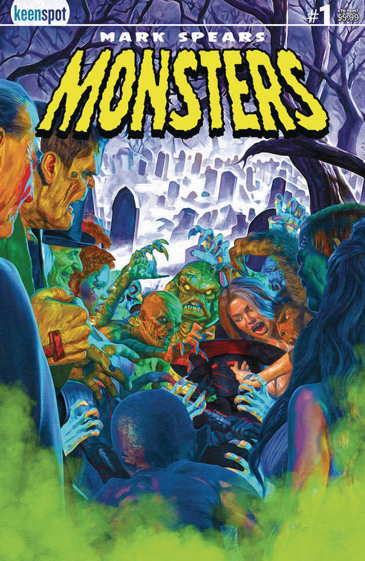 MARK SPEARS MONSTERS #1 4TH PRINTING COVER A GRAVEYARD