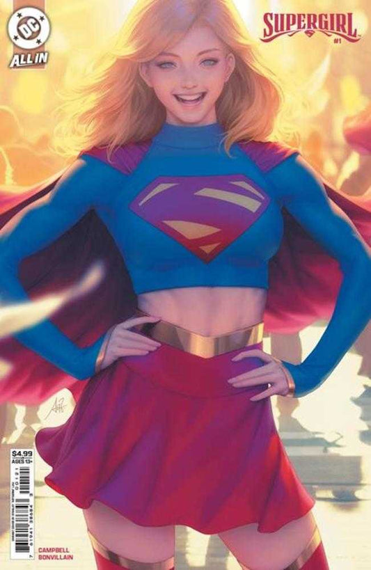 SUPERGIRL #1 COVER B STANLEY ARTGERM LAU CARD STOCK VARIANT