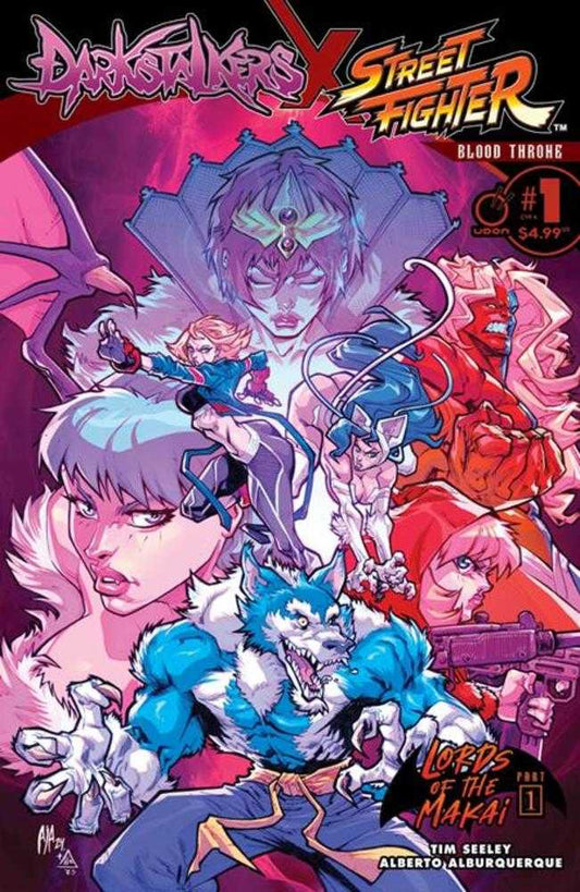 DARKSTALKERS X STREET FIGHTER BLOOD THRONE #1 (ONE SHOT) COVER A ALBERTO ALBURQUERQUE PREVIOUSLY FOC'D ON 4/28/2025
