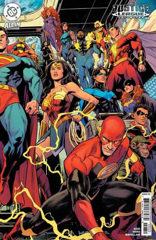 JUSTICE LEAGUE UNLIMITED #8 COVER G 1 IN 25 TRAVIS MOORE CONNECTING CARD STOCK VARIANT (WE ARE YESTERDAY)