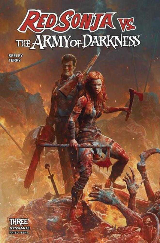 RED SONJA VS THE ARMY OF DARKNESS #3 COVER A BJORN BARENDS