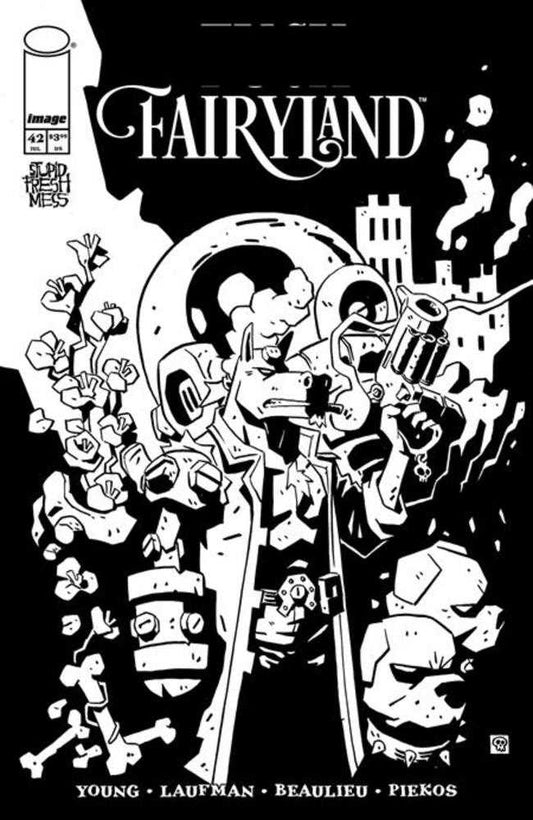 I HATE FAIRYLAND #42 COVER B DEREK LAUFMAN BLACK & WHITE VARIANT (MATURE)