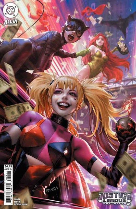 JUSTICE LEAGUE UNLIMITED #9 COVER E DERRICK CHEW GOTHAM CITY SIRENS CARD STOCK VARIANT (WE ARE YESTERDAY)