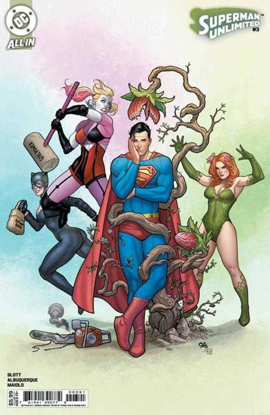 SUPERMAN UNLIMITED #3 COVER E FRANK CHO GOTHAM CITY SIRENS CARD STOCK VARIANT