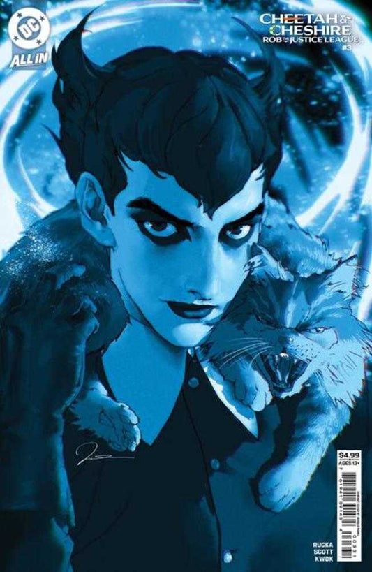 CHEETAH AND CHESHIRE ROB THE JUSTICE LEAGUE #3 (OF 6) COVER B GERALD PAREL CARD STOCK VARIANT