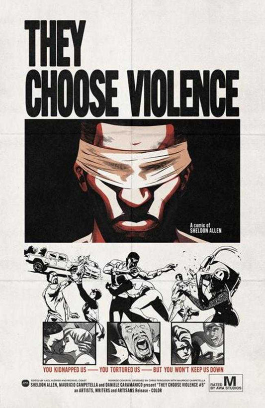 THEY CHOOSE VIOLENCE #5 (OF 5) COVER B CHRIS FERGUSON & MAURICIO CAMPETELLA BLAXPLOITATION FILM HOMAGE VARIANT (MATURE)