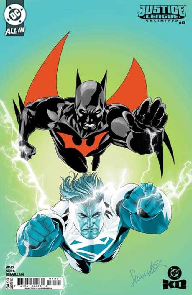 JUSTICE LEAGUE UNLIMITED #13 COVER E SALVADOR LARROCA CARD STOCK VARIANT (DC K.O.)