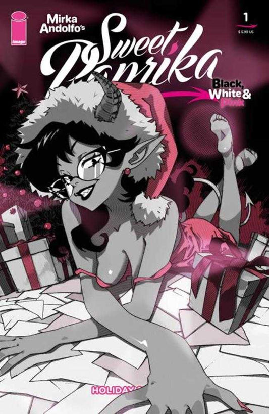 MIRKA ANDOLFOS SWEET PAPRIKA BLACK WHITE & PINK HOLIDAY SPECIAL (ONE SHOT) COVER