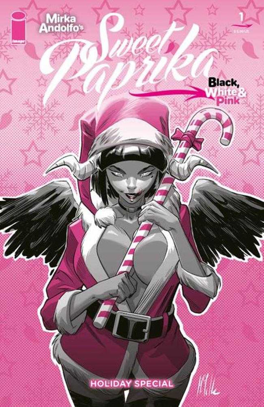 MIRKA ANDOLFOS SWEET PAPRIKA BLACK WHITE & PINK HOLIDAY SPECIAL (ONE SHOT) COVER