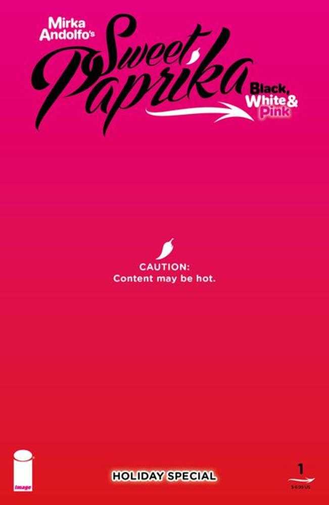 MIRKA ANDOLFOS SWEET PAPRIKA BLACK WHITE & PINK HOLIDAY SPECIAL (ONE SHOT) COVER