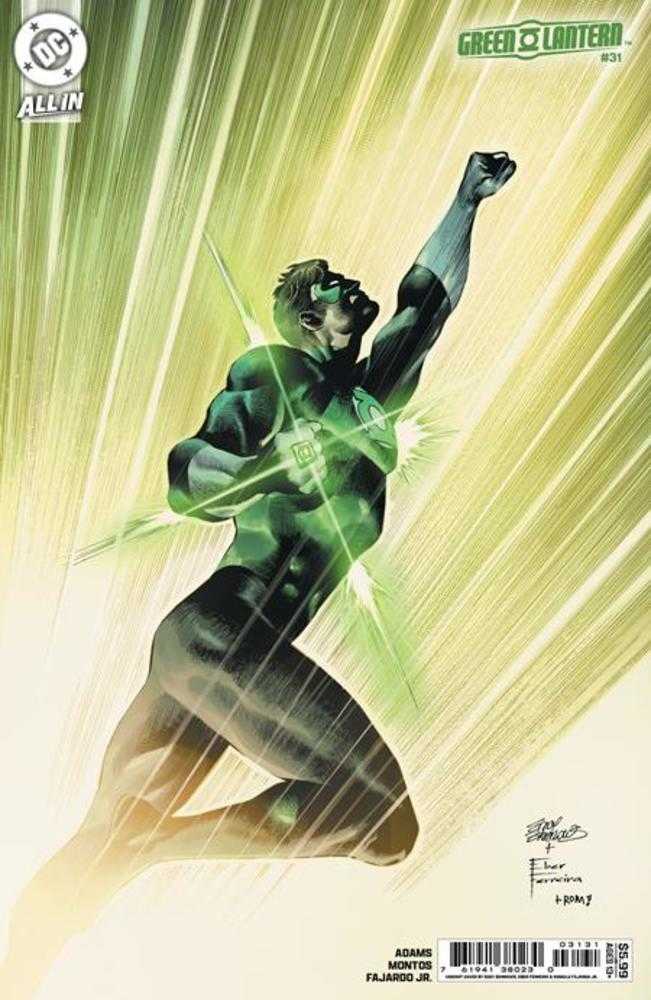 GREEN LANTERN #31 COVER C EDDY BARROWS & EBER FERREIRA CARD STOCK VARIANT