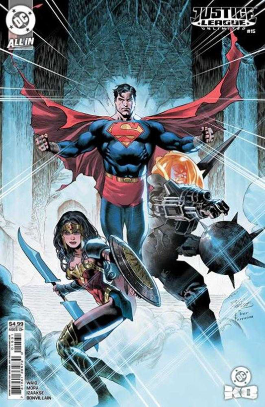 JUSTICE LEAGUE UNLIMITED #15 COVER C EDDY BARROWS & EBER FERREIRA CARD STOCK VAR