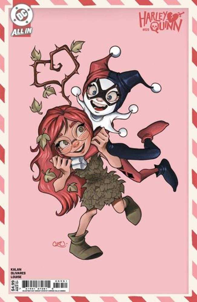 HARLEY QUINN #59 COVER E CHRISSIE ZULLO VALENTINES DAY CARD STOCK VARIANT