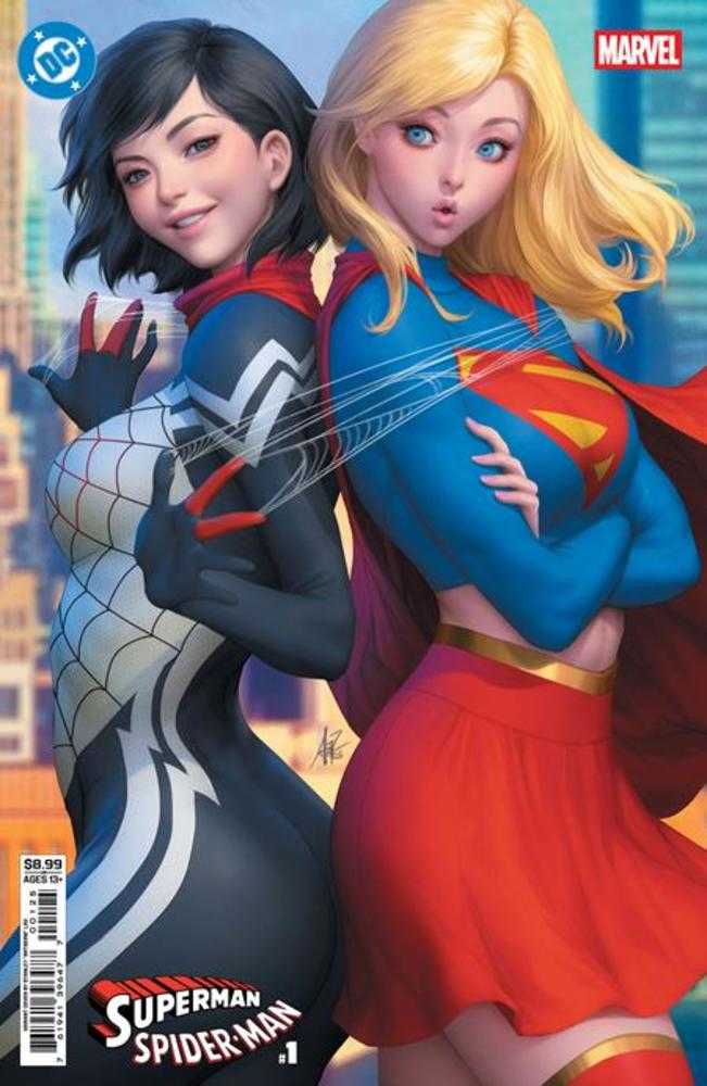 DC MARVEL SUPERMAN SPIDER-MAN #1 (ONE SHOT) COVER M STANLEY ARTGERM LAU SUPERGIRL