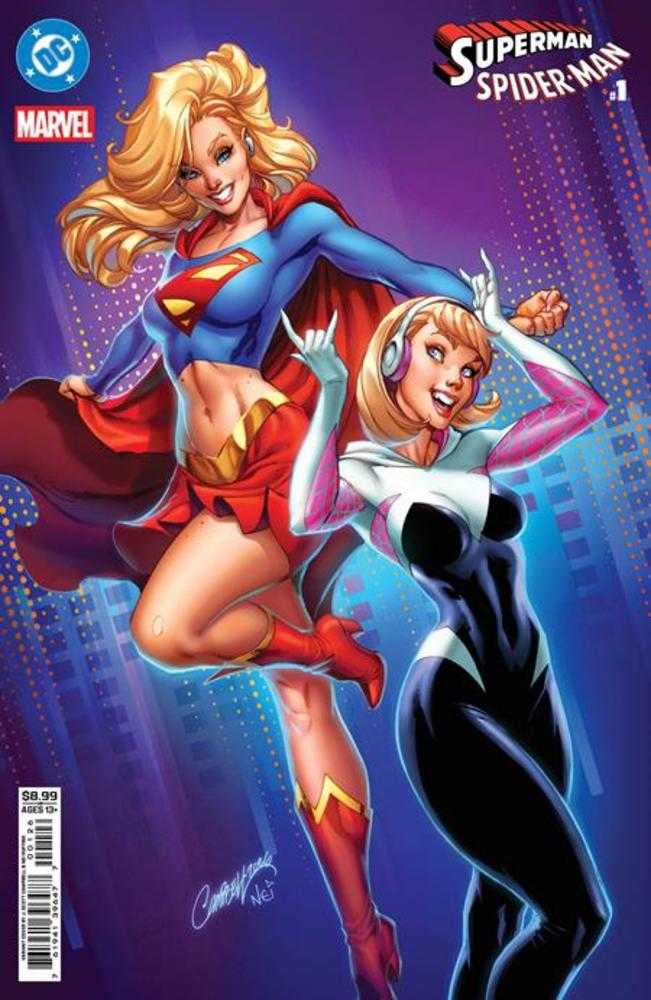 DC MARVEL SUPERMAN SPIDER-MAN #1 (ONE SHOT) COVER N J SCOTT CAMPBELL SUPERGIRL