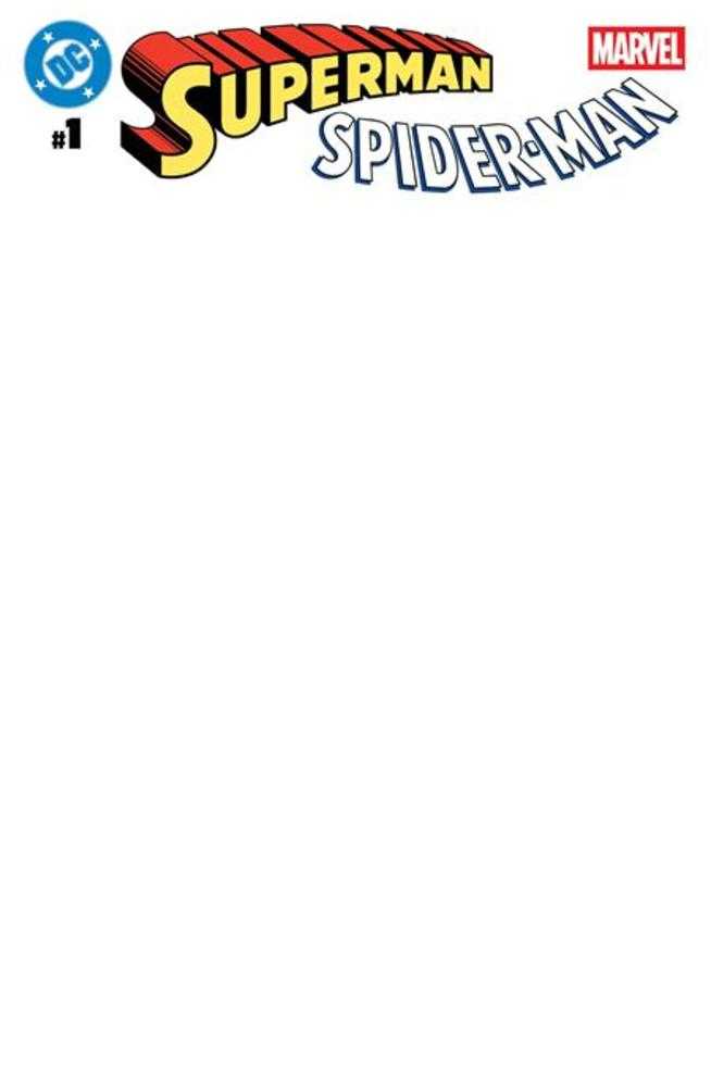 DC MARVEL SUPERMAN SPIDER-MAN #1 (ONE SHOT) COVER Z BLANK CARD STOCK VARIANT