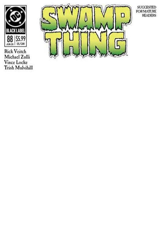 SWAMP THING 1989 #1 COVER C BLANK CARD STOCK VARIANT (MATURE) (DC 2026) Comic