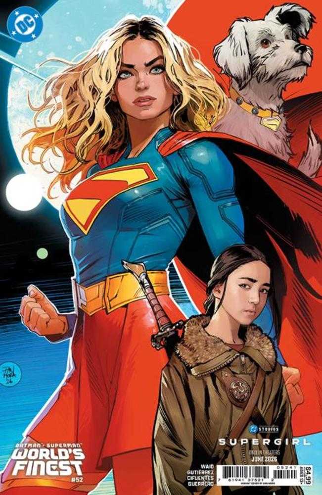 BATMAN SUPERMAN WORLDS FINEST #52 COVER D DAN MORA SUPERGIRL MOVIE CARD STOCK VARIANT
