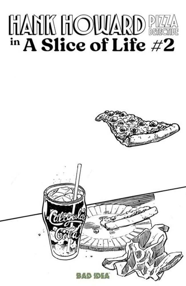 HANK HOWARD PIZZA DETECTIVE A SLICE OF LIFE #2 COVER C DAVID LAPHAM PIZZA SKETCH Comic
