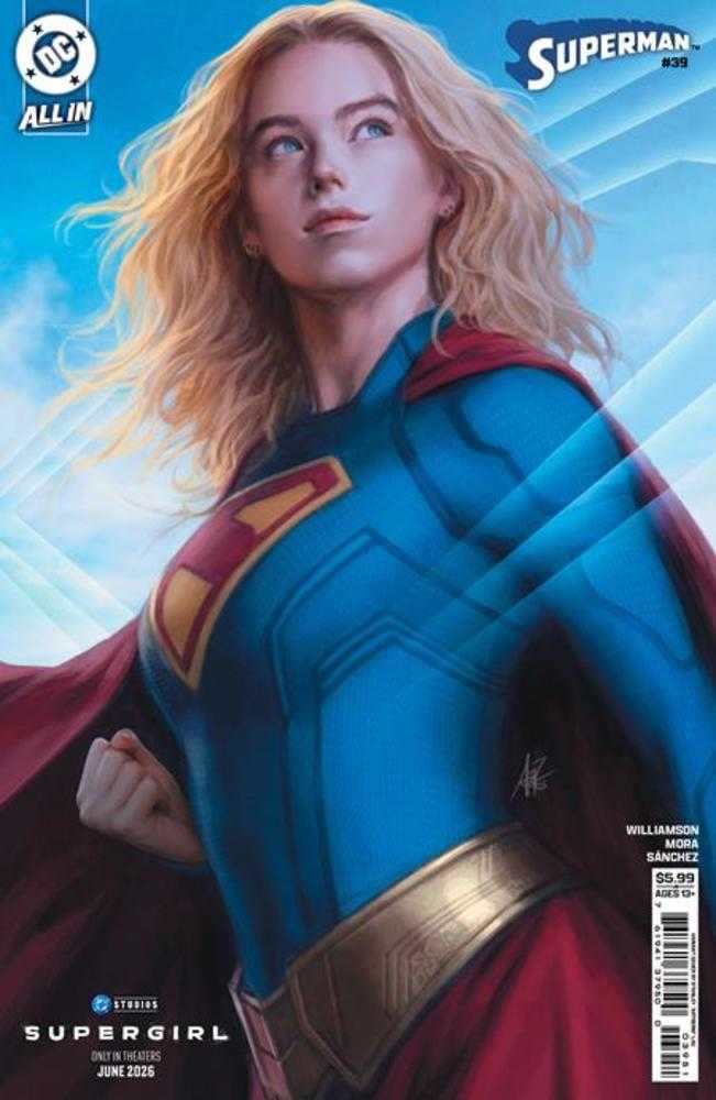 SUPERMAN #39 COVER E STANLEY ARTGERM LAU SUPERGIRL MOVIE CARD STOCK VARIANT (THE REIGN OF THE SUPERBOYS)