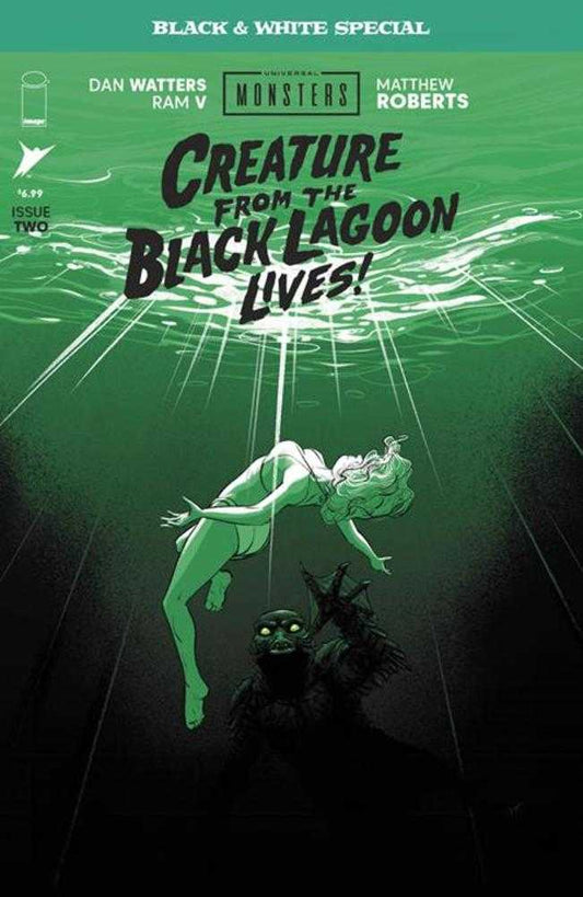 UNIVERSAL MONSTERS CREATURE FROM THE BLACK LAGOON LIVES BLACK & WHITE SPECIAL #2 COVER A MATTHEW ROBERTS