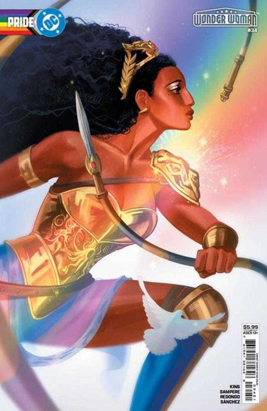 WONDER WOMAN #34 COVER E FATIMA WAJID DC PRIDE CARD STOCK VARIANT