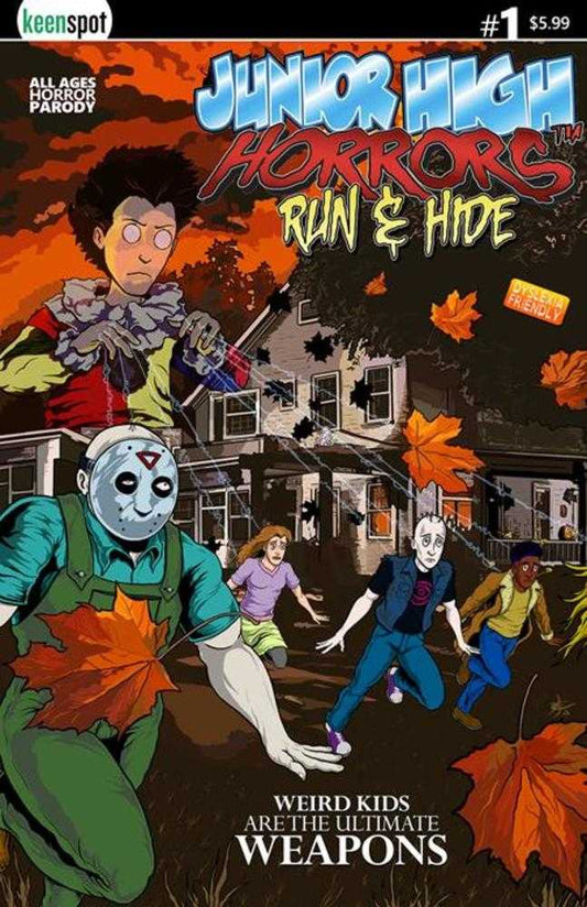 JUNIOR HIGH HORRORS RUN & HIDE #1 (ONE SHOT) COVER A ERIC KENT WEAPONS SPOOF