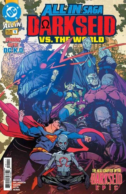 DC ALL IN SAGA DARKSEID VS THE WORLD #1 (ONE SHOT) COVER A SANFORD GREENE