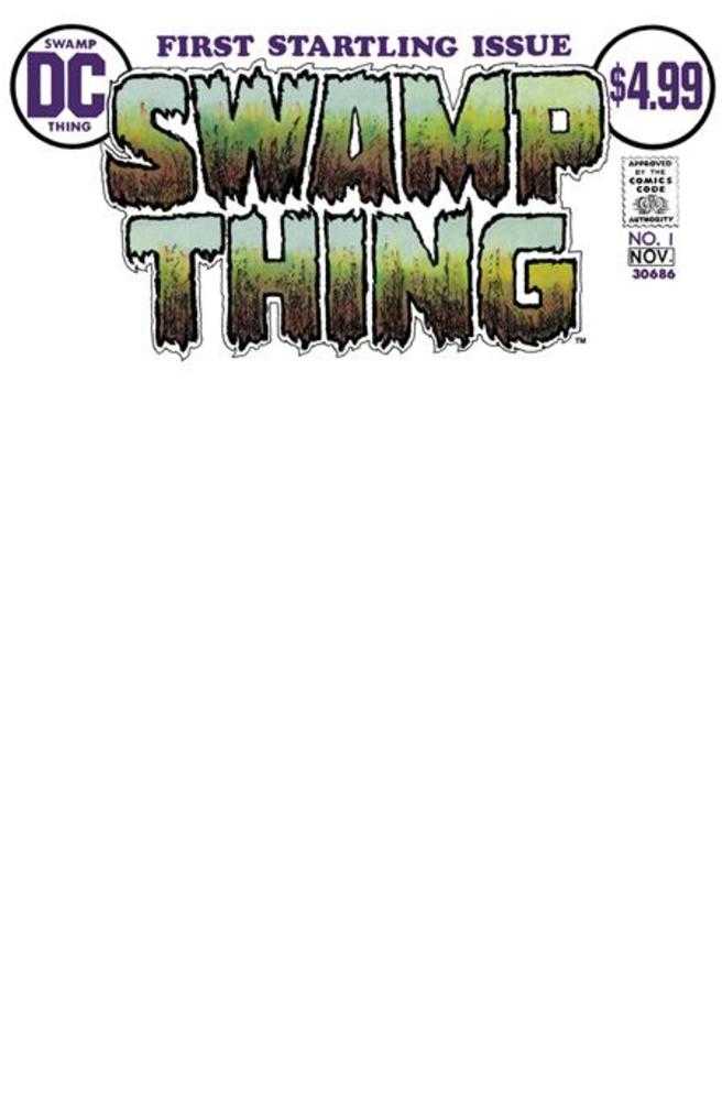 SWAMP THING #1 FACSIMILE EDITION COVER D BLANK CARD STOCK VARIANT (2026) Comic