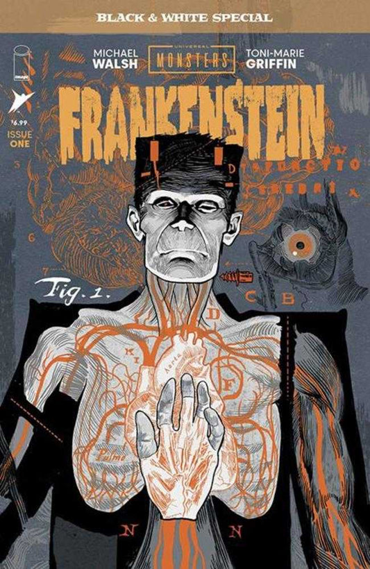 UNIVERSAL MONSTERS FRANKENSTEIN BLACK & WHITE SPECIAL #1 COVER A MICHAEL WALSH