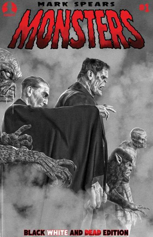 MARK SPEARS MONSTERS #1 7 TH PRINTING BLACK WHITE & DEAD EDITION COVER A