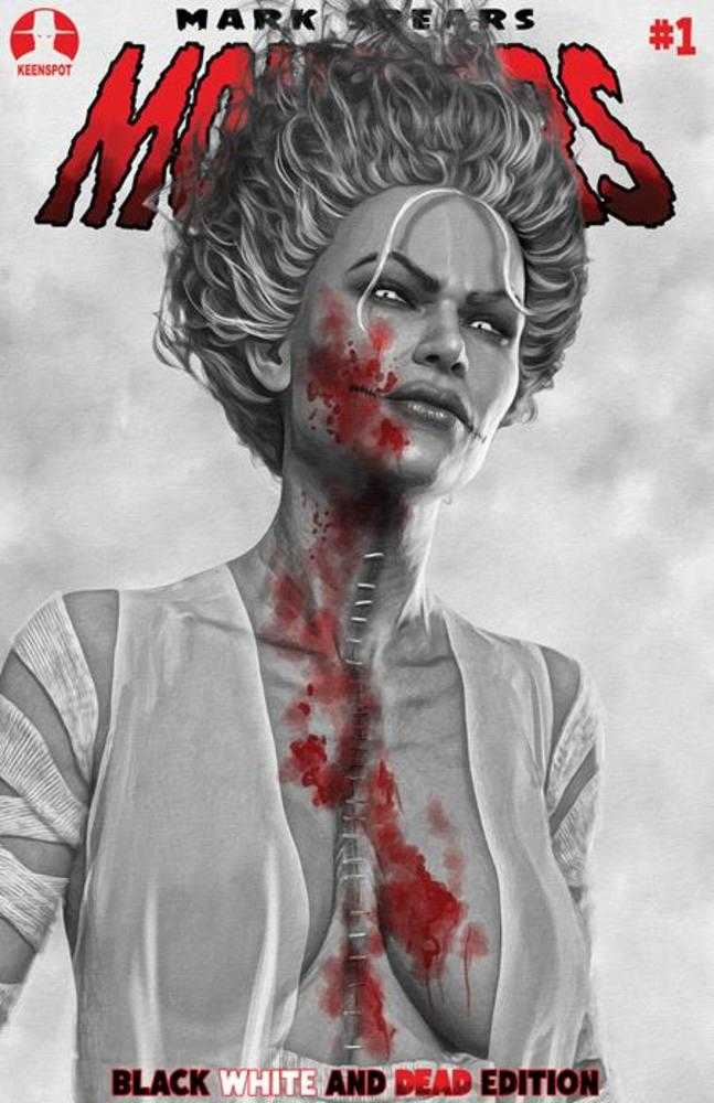 MARK SPEARS MONSTERS #1 7 TH PRINTING BLACK WHITE & DEAD EDITION COVER B