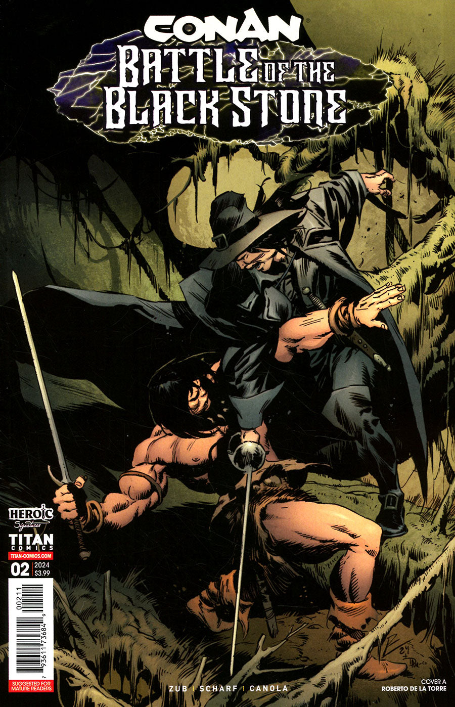 CONAN THE BARBARIAN BATTLE BLACK STONE #2 (OF 4) COVER A DE LA TORR