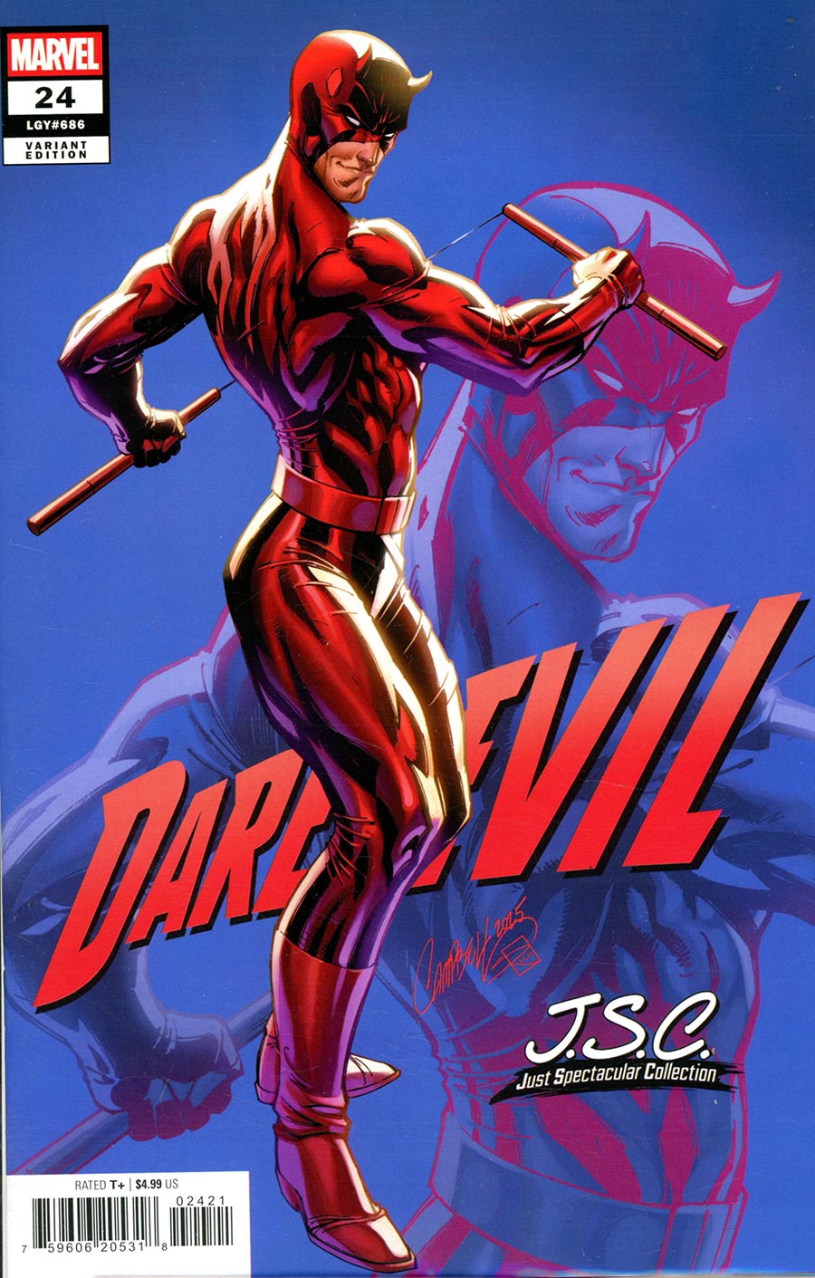 DAREDEVIL #24 J. SCOTT CAMPBELL JUST SPECTACULAR COLLECTION VARIANT