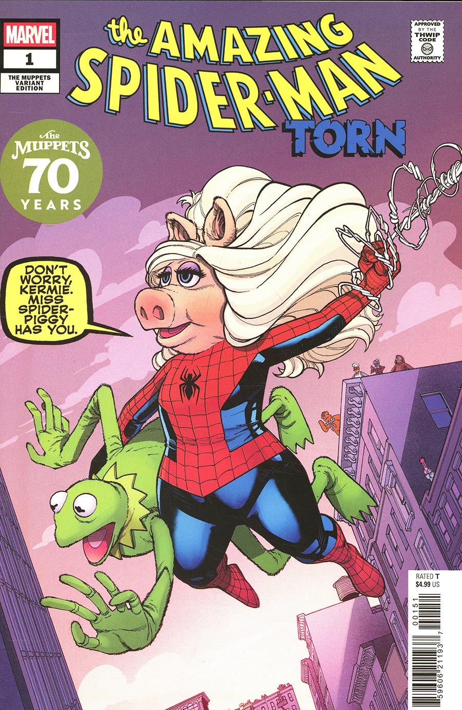 AMAZING SPIDER MAN: TORN #1 JAVIER GARRON MUPPETS VARIANT