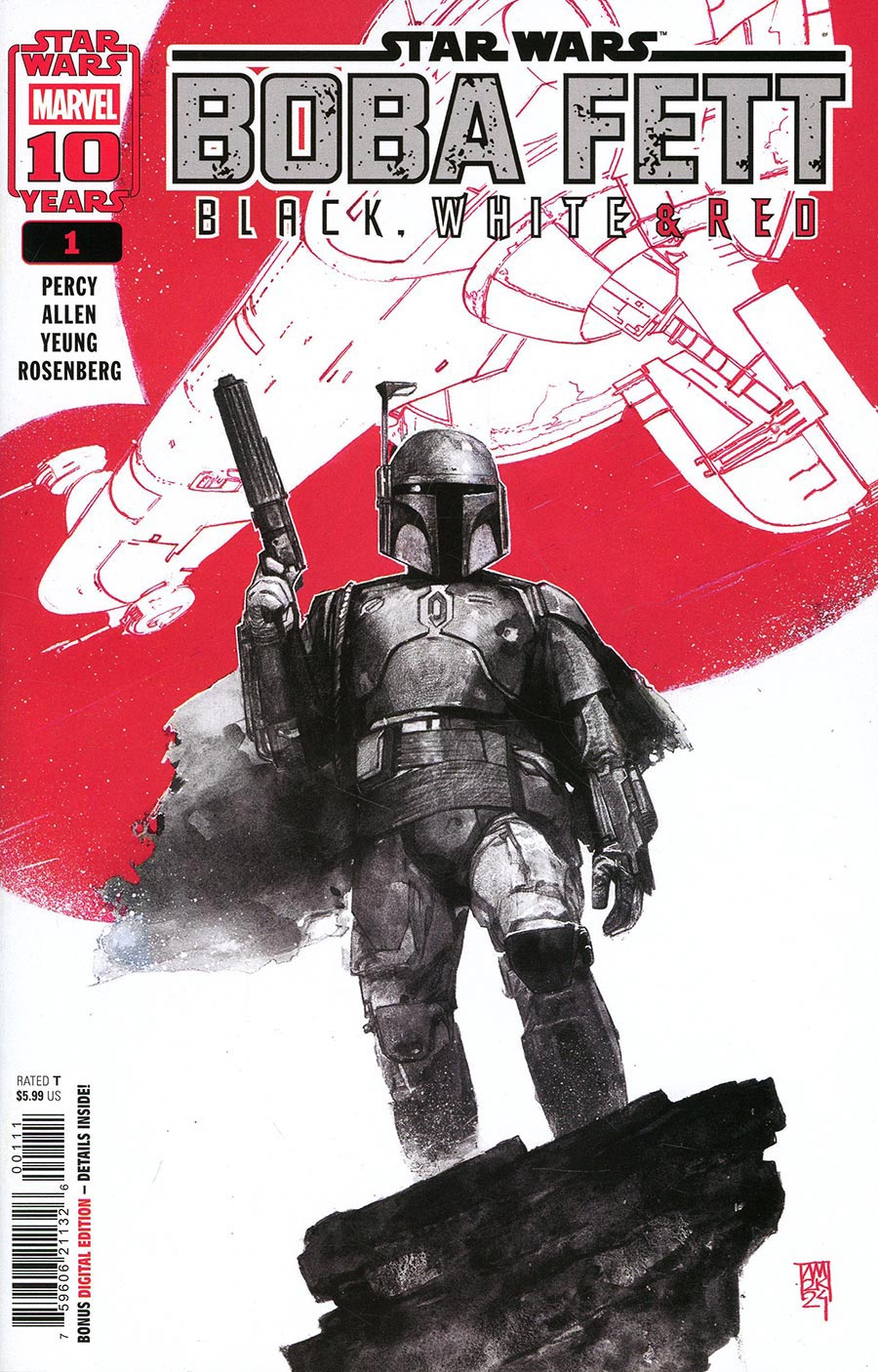 STAR WARS: BOBA FETT   BLACK, WHITE & RED #1