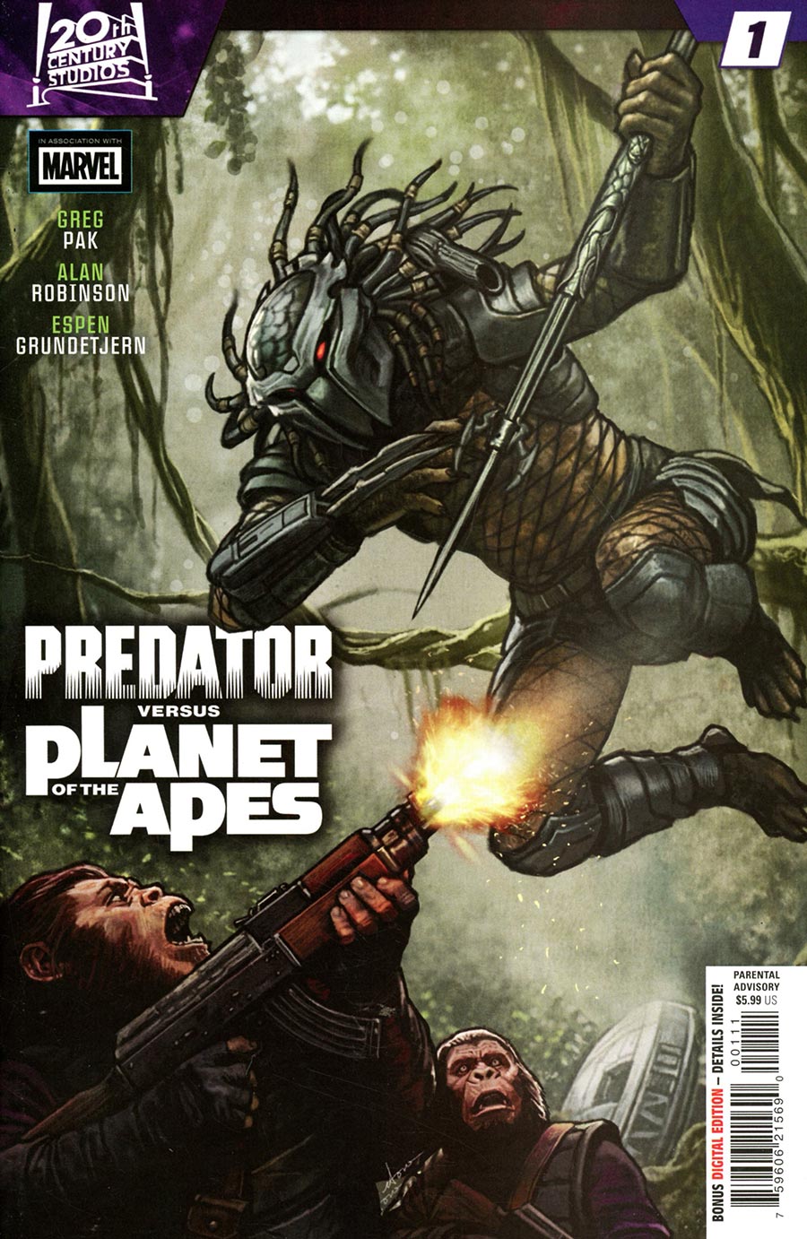 PREDATOR VS. THE PLANET OF THE APES #1 (Marvel 2026) 1st Print Comic