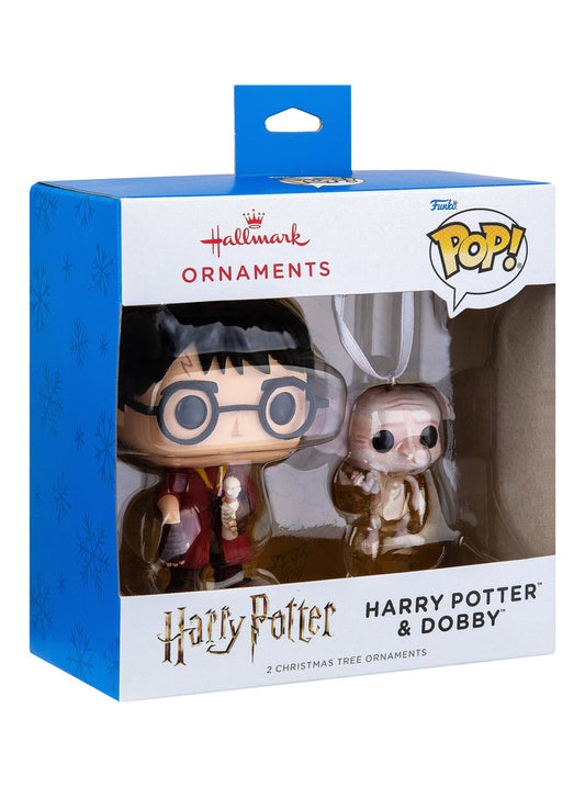 HALLMARK FUNKO HARRY POTTER & DOBBY 2PK ORNAMENTS