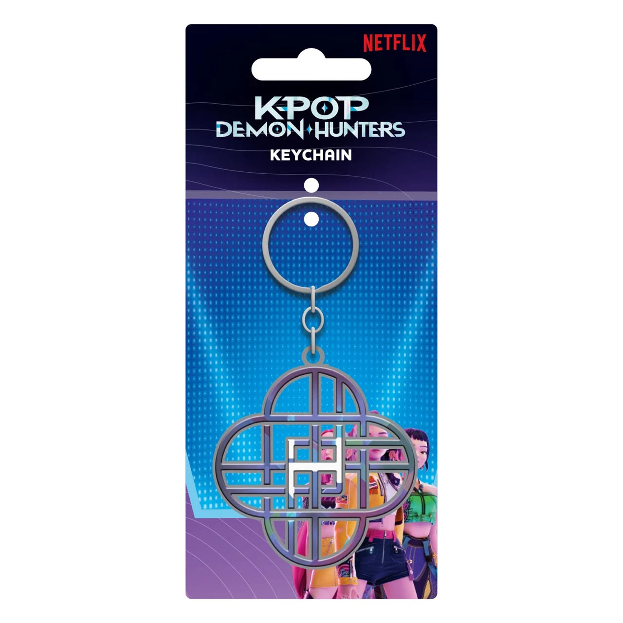 K-POP DEMON HUNTERS HUNTRIX LOGO METAL KEYCHAIN