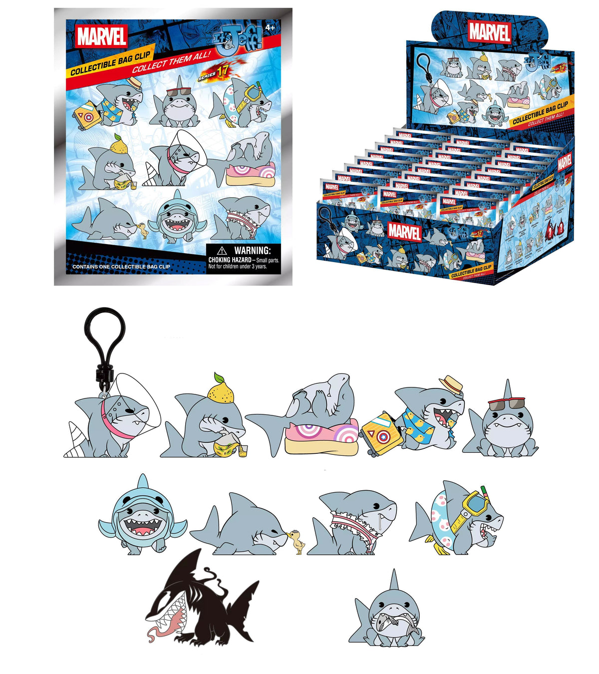 MARVEL RIVALS JEFF THE LAND SHARK SER 18 3D FOAM CLIP BLIND BAG